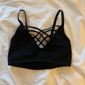 Black strappy bralette